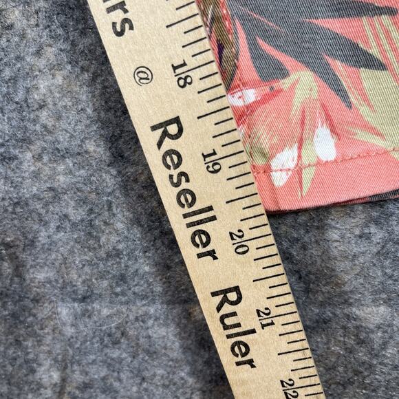 OSO Casuals Pants Women’s‎ 16 Peach Floral Flat Front Straight Leg Basic NWOT - Picture 6 of 9